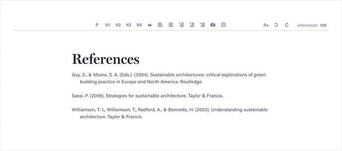 Referencing referencing